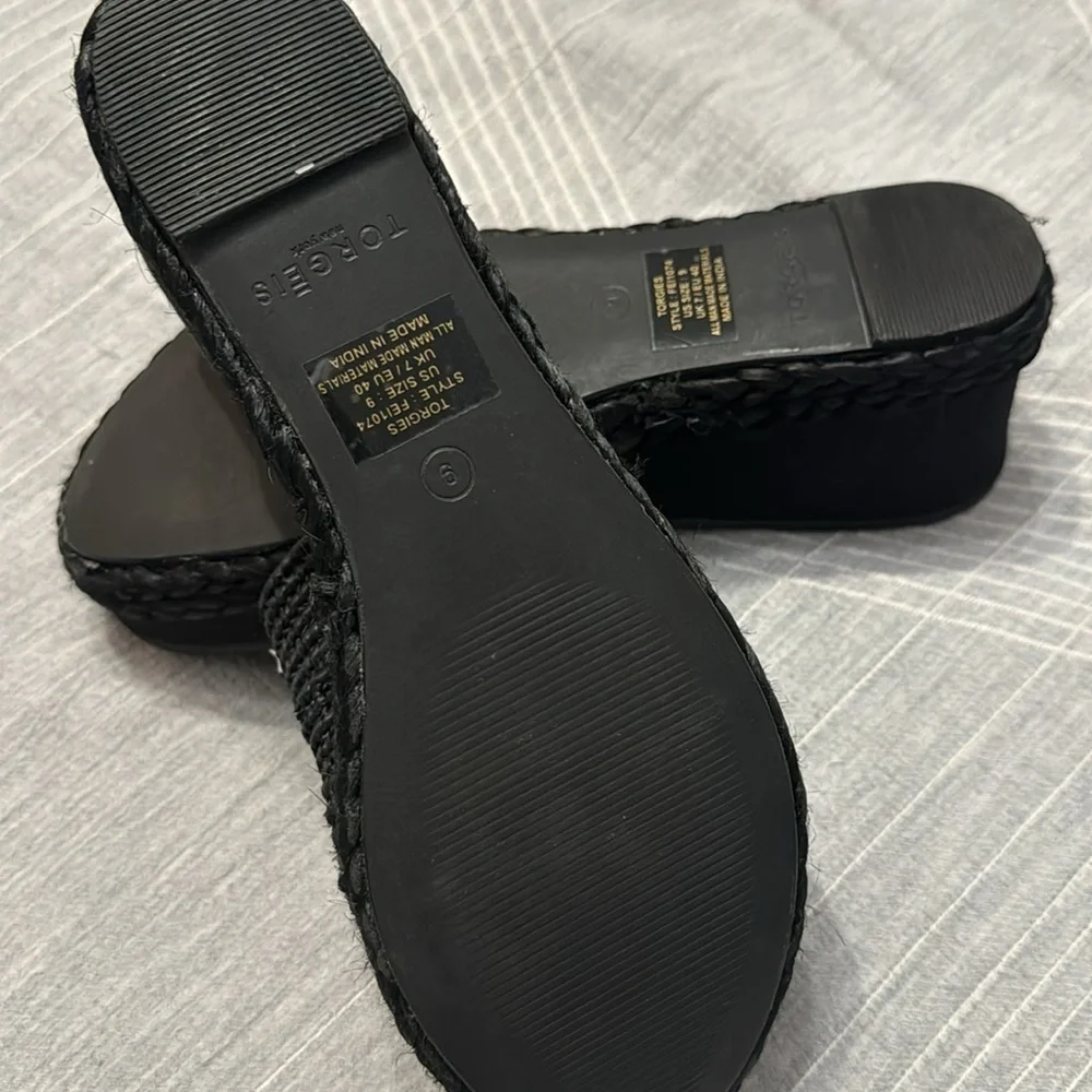 WOMEN'S TORGEIS ARIADNE PLATFORM WEDGES Black Size 9